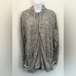 ATHLETA HOODIE Womens M Full Zip Gray Hooded Sweatshirt Gym Outdoor Active $108